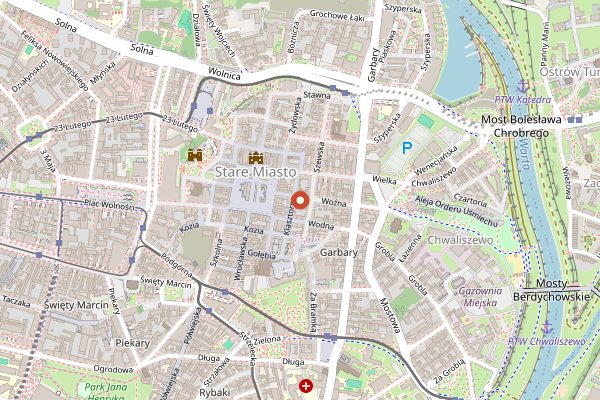 Map showing LAGACCA Cafe by Brisman in Poznań