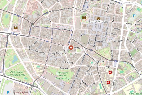 Map showing MIEL Coffee in Poznań