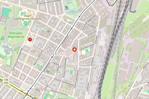 Map showing Pączuś i Kawusia in Poznań