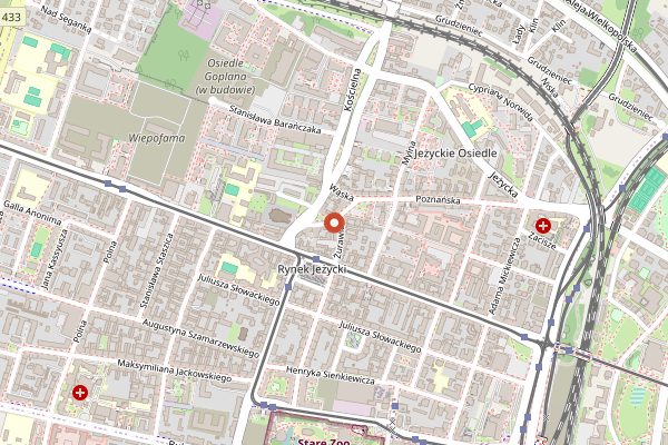 Map showing Marino Bistrot in Poznań