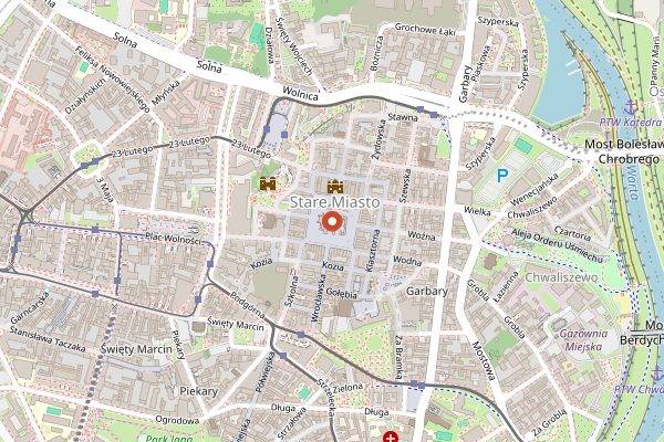 Map showing AMICA Cooking School in Poznań