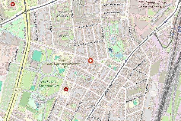 Map showing Chef's Table Studio Kulinarne in Poznań