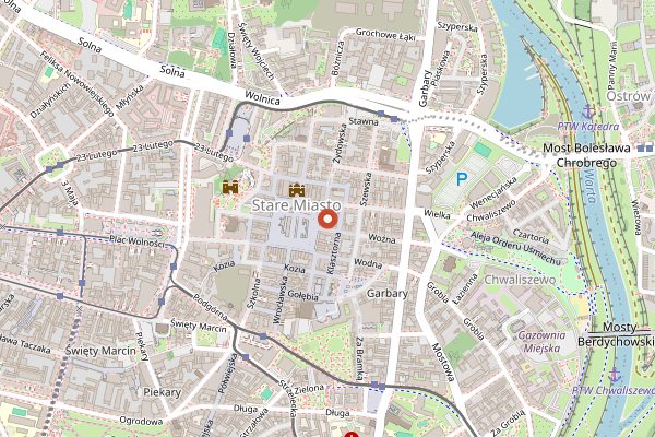 Map showing Rogalowe Muzeum Poznania - St. Martin's Croissant Show in Poznań