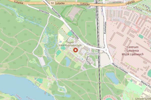 Map showing Restauracja Rusałka Warsztaty Kulinarne in Poznań
