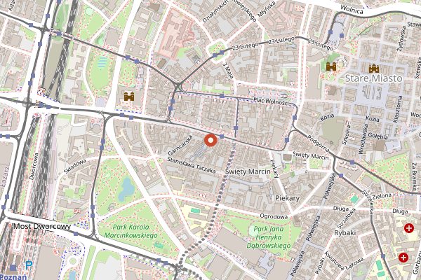 Map showing Turkish Kebab (Halal) in Poznań
