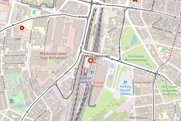 Map showing FoodHall Poznań in Poznań