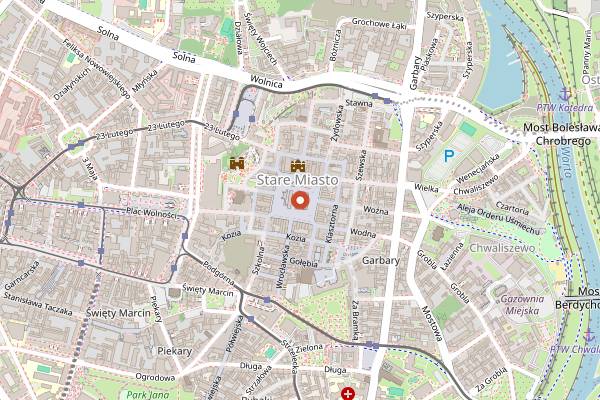 Map showing Brovaria Brewpub in Poznań