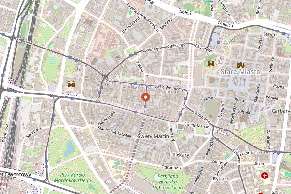 Map showing Dash Listening Room in Poznań