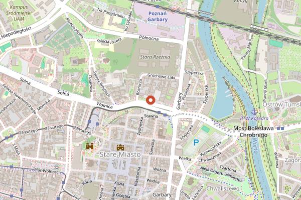 Map showing HAH Poznań in Poznań
