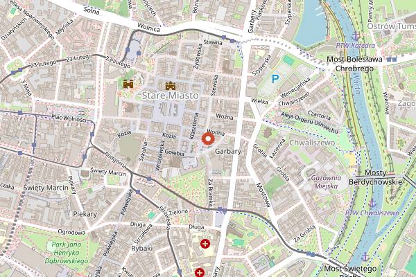 Map showing Hotel Kolegiacki Roof Terrace in Poznań