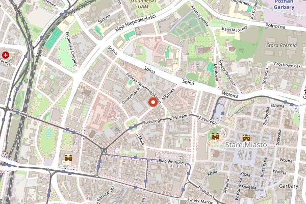 Map showing Twelve Cocktails & Co. in Poznań
