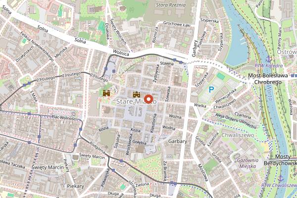 Map showing Whiskey in the Jar Stary Rynek in Poznań