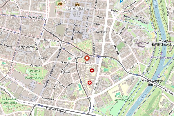 Map showing Papierówka in Poznań