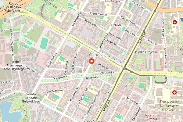 Map showing Gladem Cakes in Warsaw