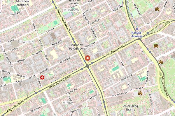Map showing La Bomboniera in Warsaw
