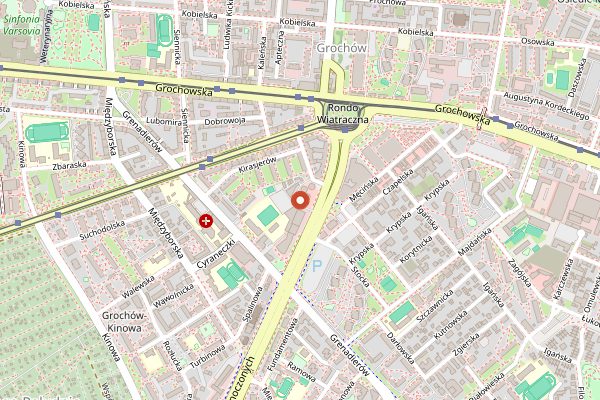 Map showing Piekarnia Cichowscy in Warsaw