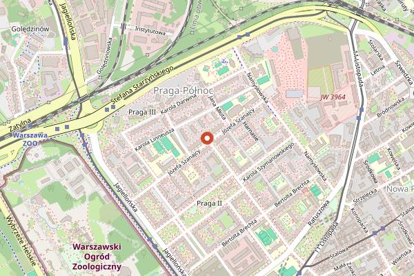 Map showing Tadam in Warsaw