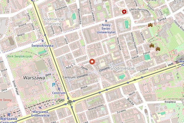 Map showing Wedel Staroswiecki Sklep in Warsaw