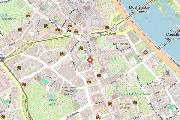 Map showing Klar in Warsaw