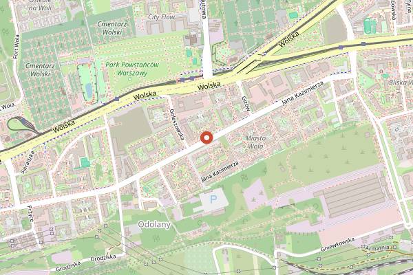 Map showing Kufloteka in Warsaw