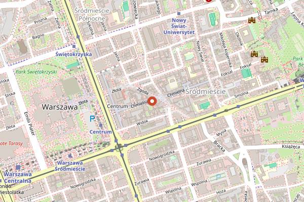 Map showing Luz Maria Bar in Warsaw