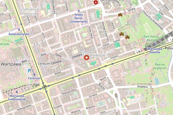 Map showing Margariteros Cocktail Bar in Warsaw