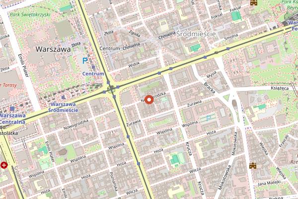 Map showing Steam Bar in Warsaw