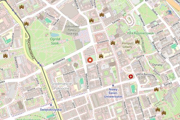 Map showing InFormal Kitchen in Warsaw