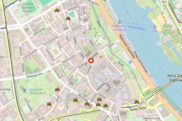 Map showing Bar Mleczny Pod Barbakanem in Warsaw