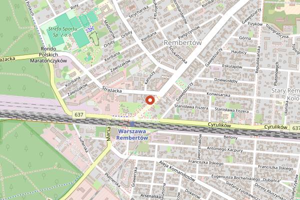 Map showing Centro in Warsaw