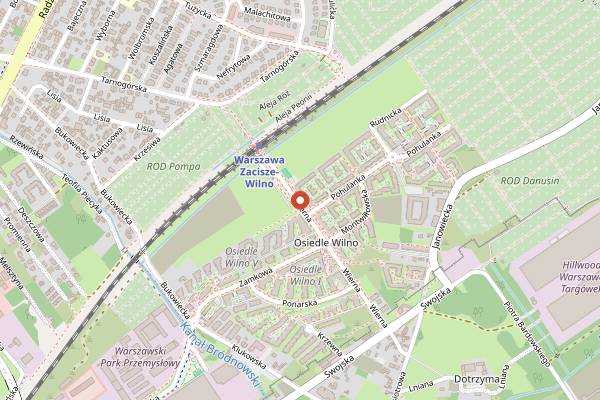 Map showing Cafe Planet in Warsaw