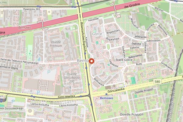 Map showing CieKawa in Warsaw