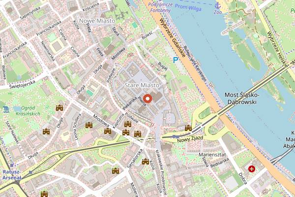 Map showing Cukiernia Warszawska in Warsaw