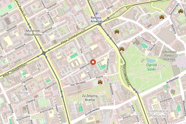 Map showing Forum in Warsaw