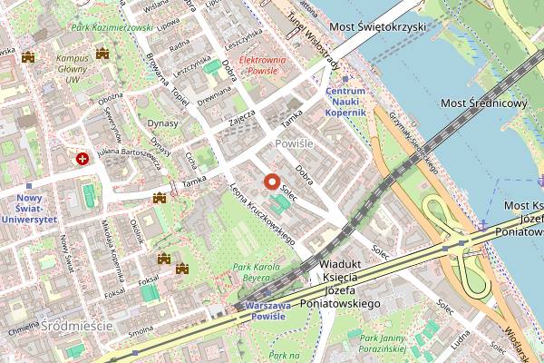 Map showing It's a Match(a) in Warsaw