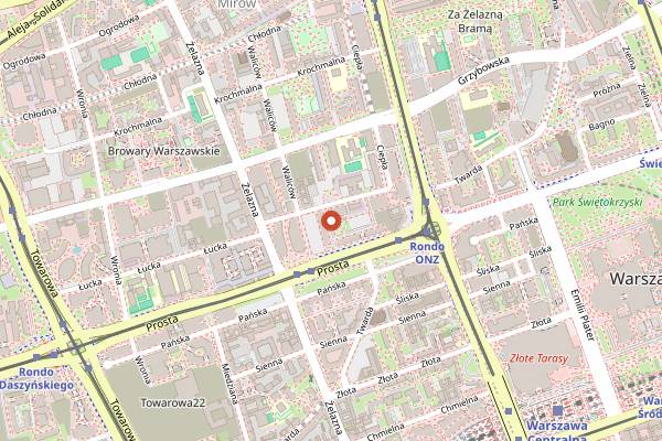 Map showing La Lucy in Warsaw