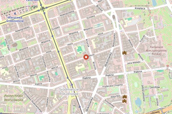 Map showing Matcha'N'Hype in Warsaw
