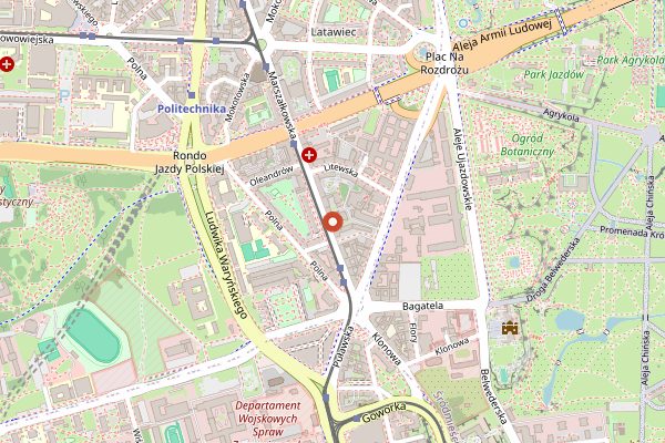 Map showing Bar Mleczny Prasowy in Warsaw