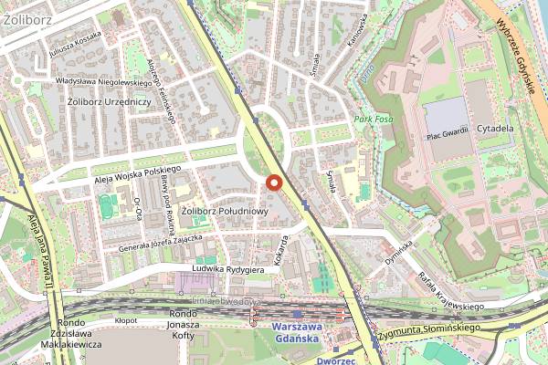 Map showing Da Aldo in Warsaw