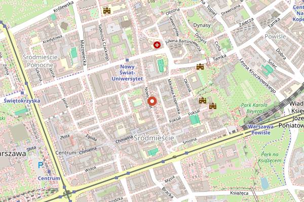 Map showing Oto Sushi in Warsaw