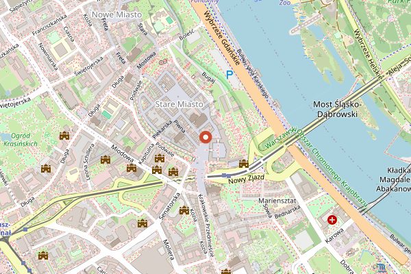 Map showing Restauracja Polka in Warsaw