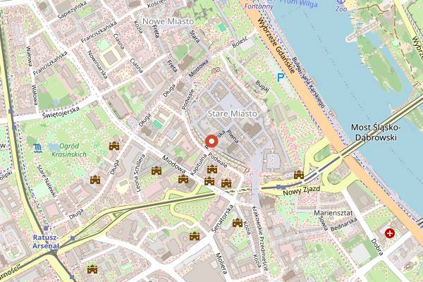 Map showing Portretowa in Warsaw