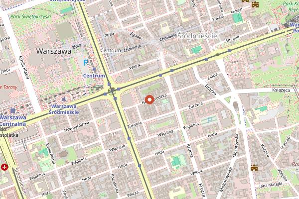 Map showing Soul Kitchen in Warsaw
