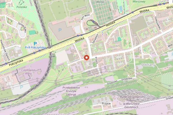 Map showing Wola Smaku in Warsaw