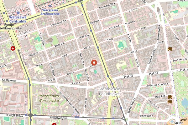 Map showing Coffeedesk in Warsaw