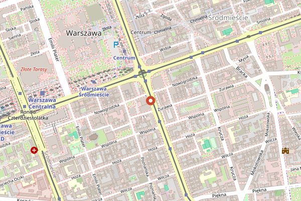 Map showing Etno Cafe in Warsaw