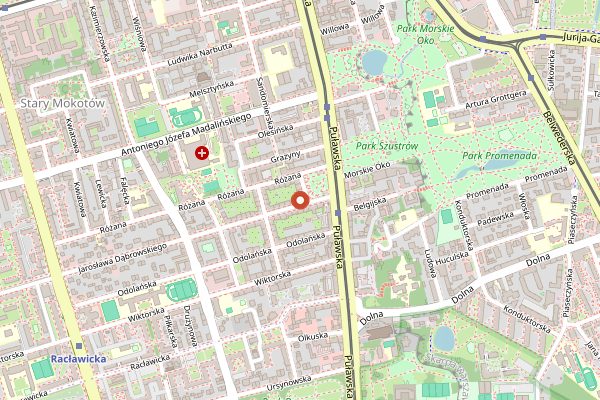 Map showing Relaks Kawiarnia in Warsaw