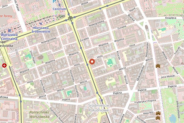 Map showing Krowarzywa Vegan Burger in Warsaw