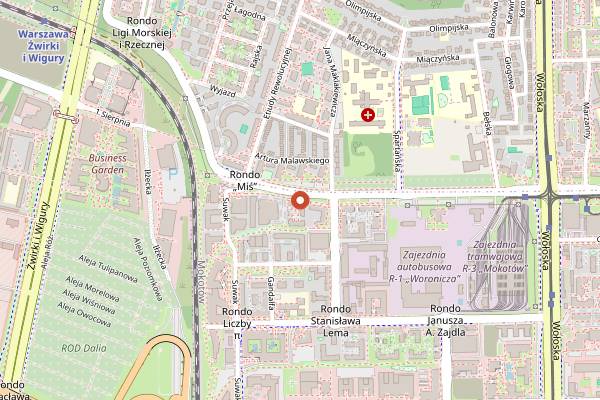 Map showing Alon Omakase in Warsaw