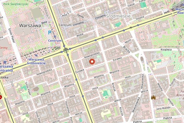 Map showing Butchery & Wine in Warsaw